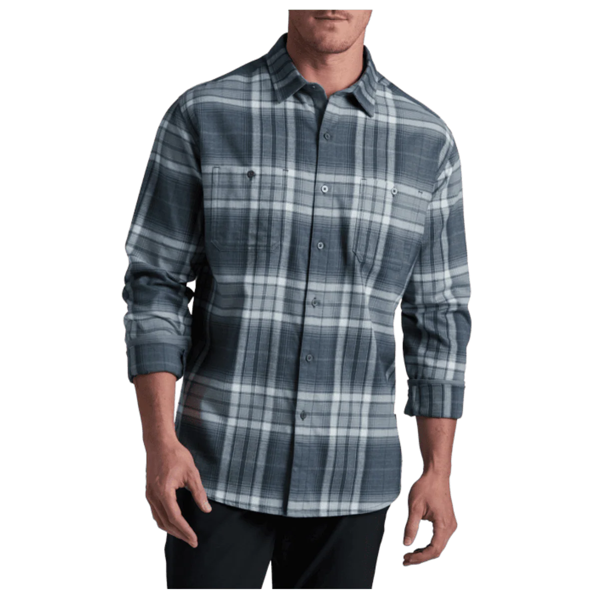 KUHL MEN'S FUGITIVE FLANNEL COTTON TENCEL - STEEL BLUE