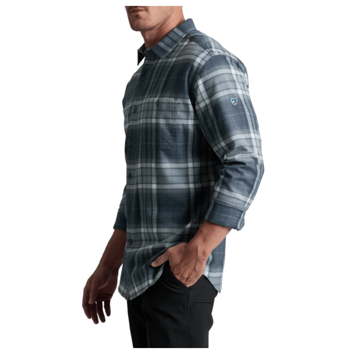 KUHL MEN'S FUGITIVE FLANNEL COTTON TENCEL - STEEL BLUE - Image 2