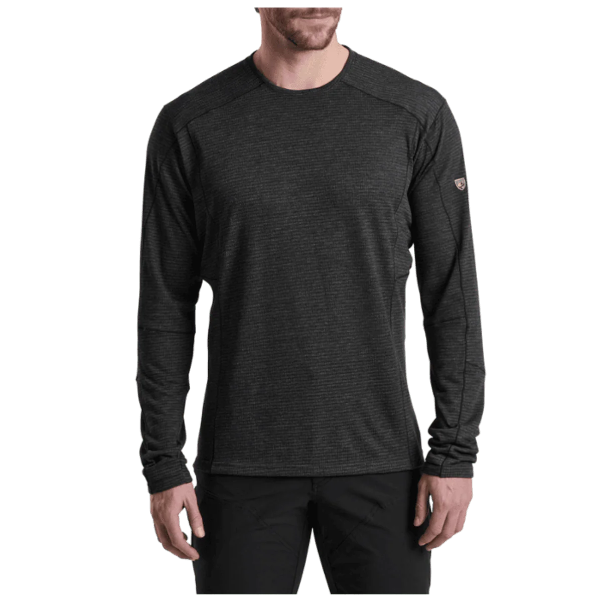 KUHL MEN'S REACTIV LITE GRID CREW PREMIUM GRAPHENE - CARBON