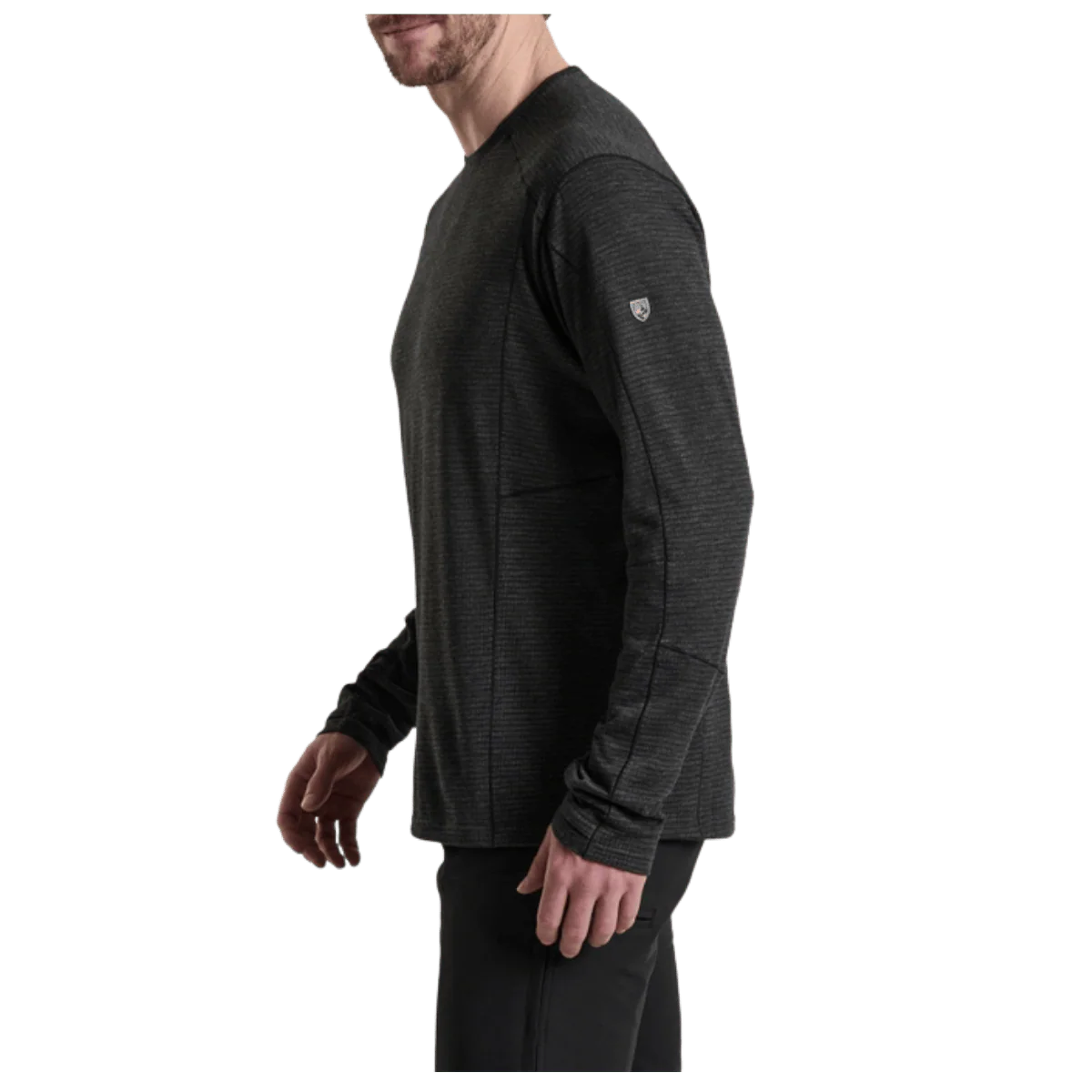 KUHL MEN'S REACTIV LITE GRID CREW PREMIUM GRAPHENE - CARBON - Image 2