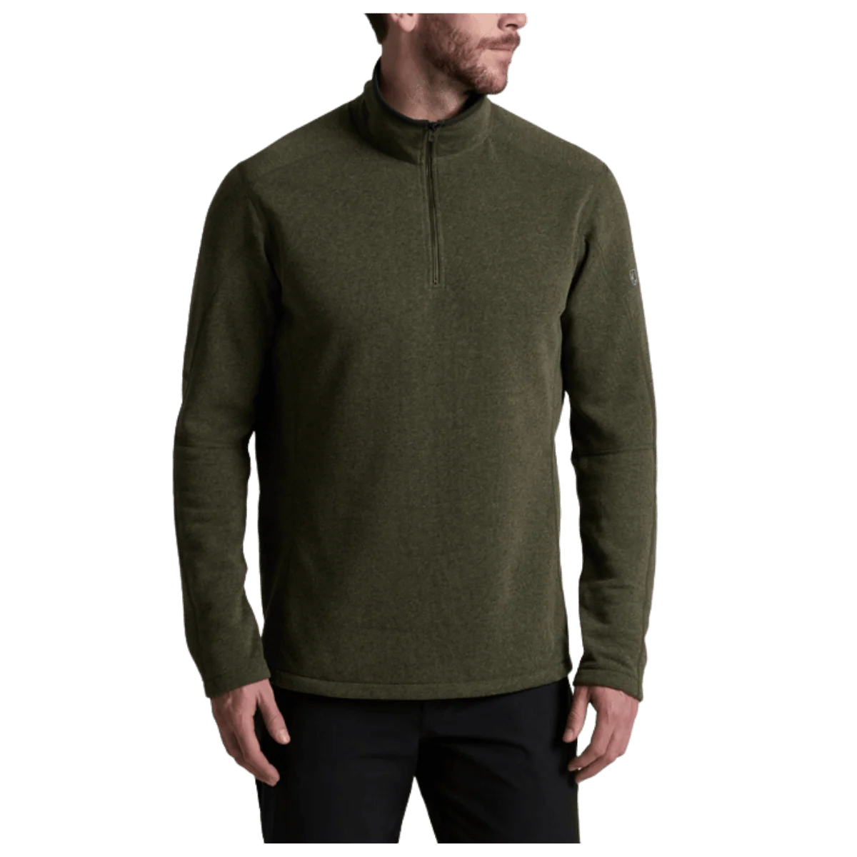 KUHL MEN'S REVEL 1/4 ZIP WINTER FLEECE - MOSS STONE