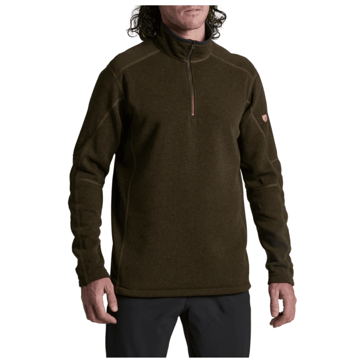 KUHL MEN'S REVEL 1/4 ZIP WINTER FLEECE - DARK ROAST