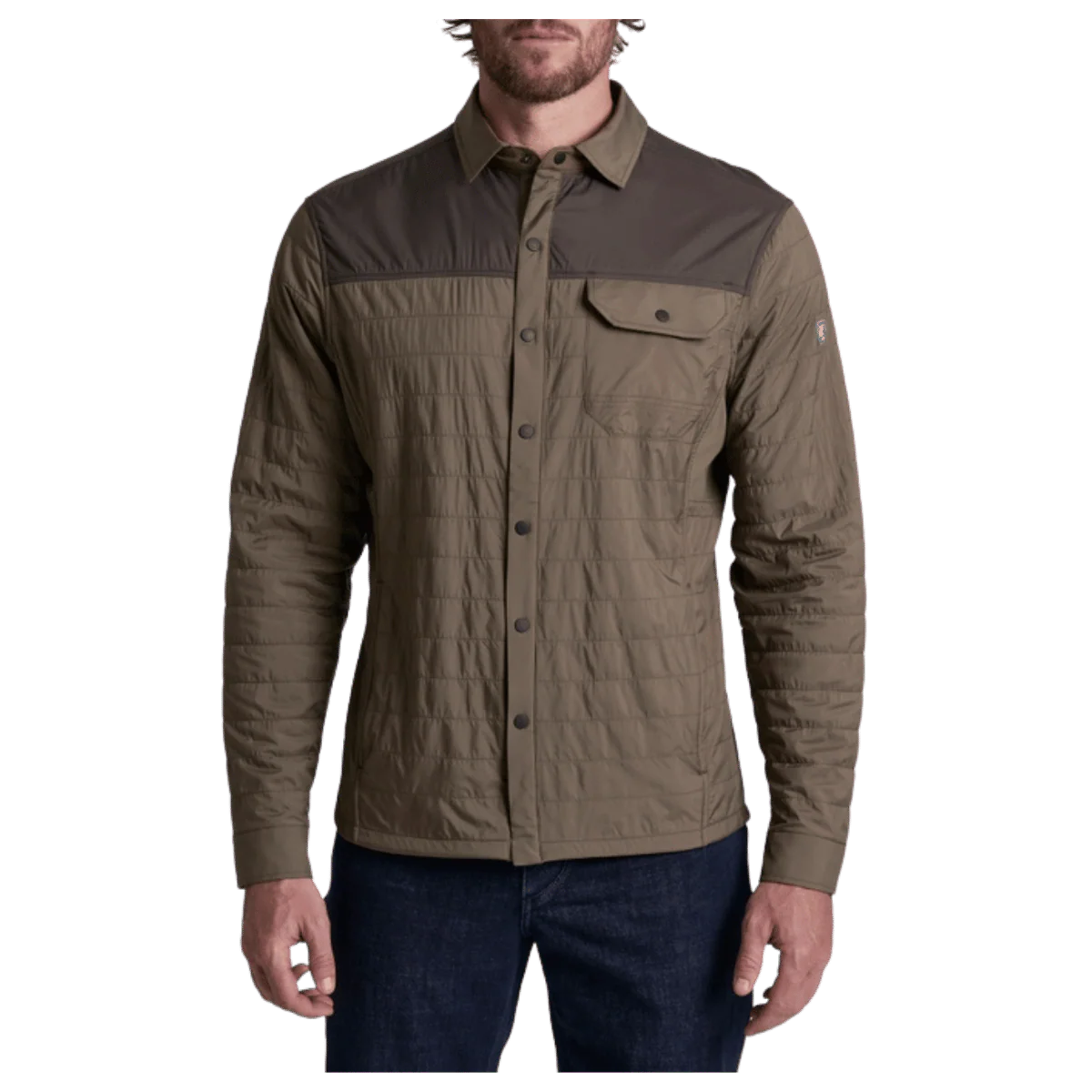 KUHL MEN'S THE ONE SHIRT-JAC AERO™ KNIT INSULATION - KANTEEN/DRK OAK