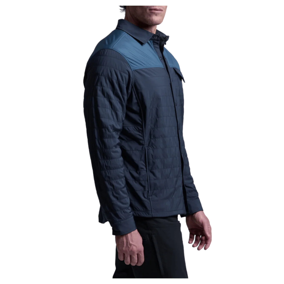 KUHL MEN'S THE ONE JAC SHIRT AERO KNIT - DARK STORM/MUTINY BLUE - Image 2