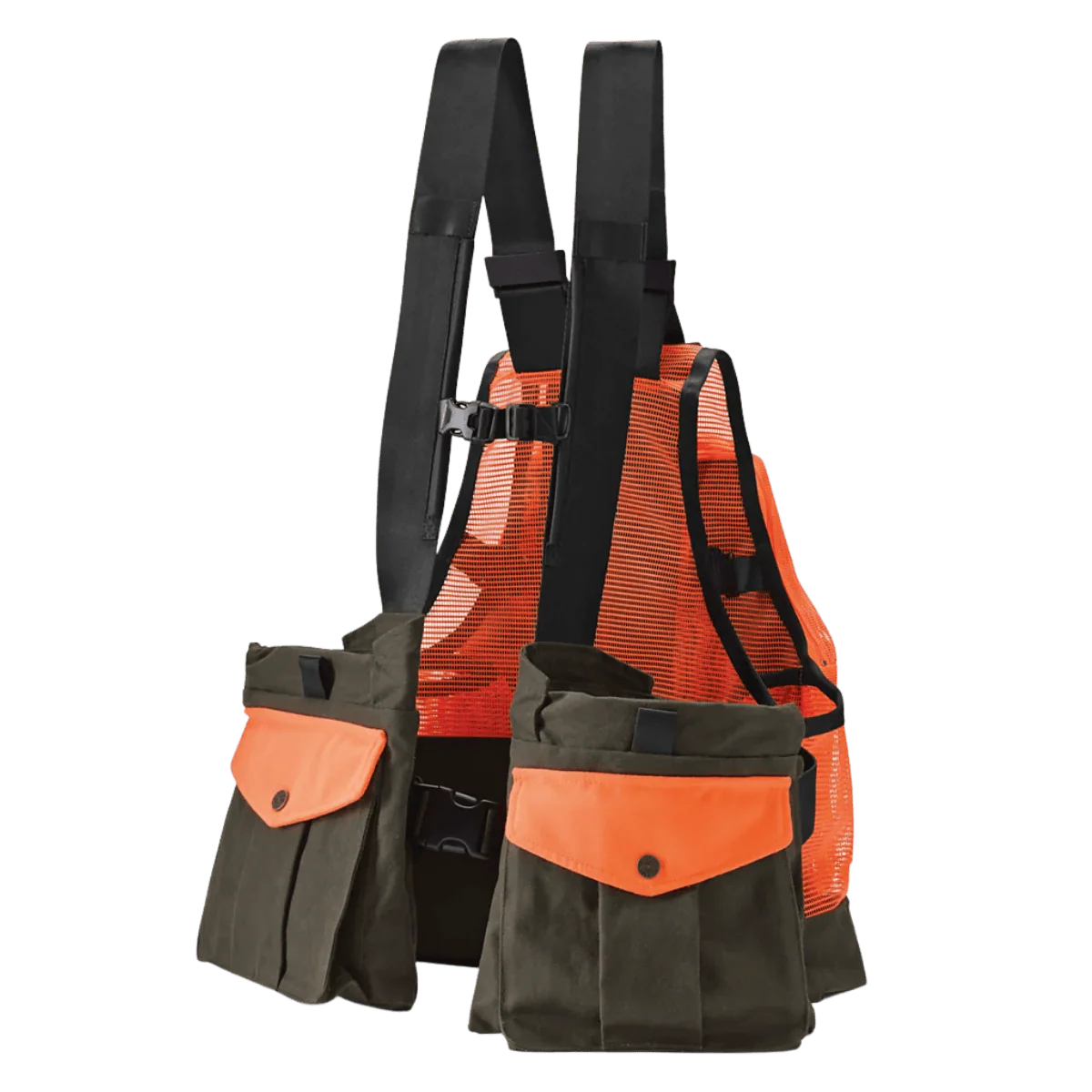 ORVIS WAXED COTTON STRAP VEST - OLIVE BLAZE
