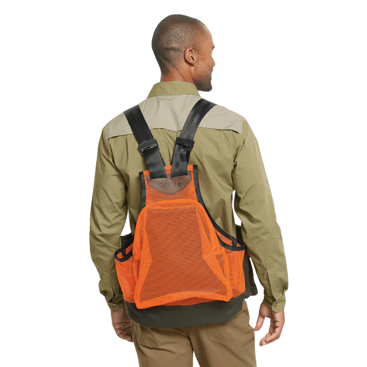 ORVIS WAXED COTTON STRAP VEST - OLIVE BLAZE - Image 4