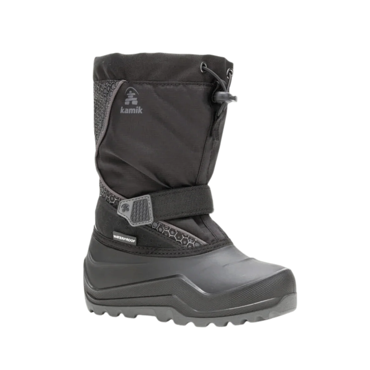 KAMIK SNOWFALL P 2 -40°C KIDS INSULATED BOOTS - BLACK/CHARCOAL
