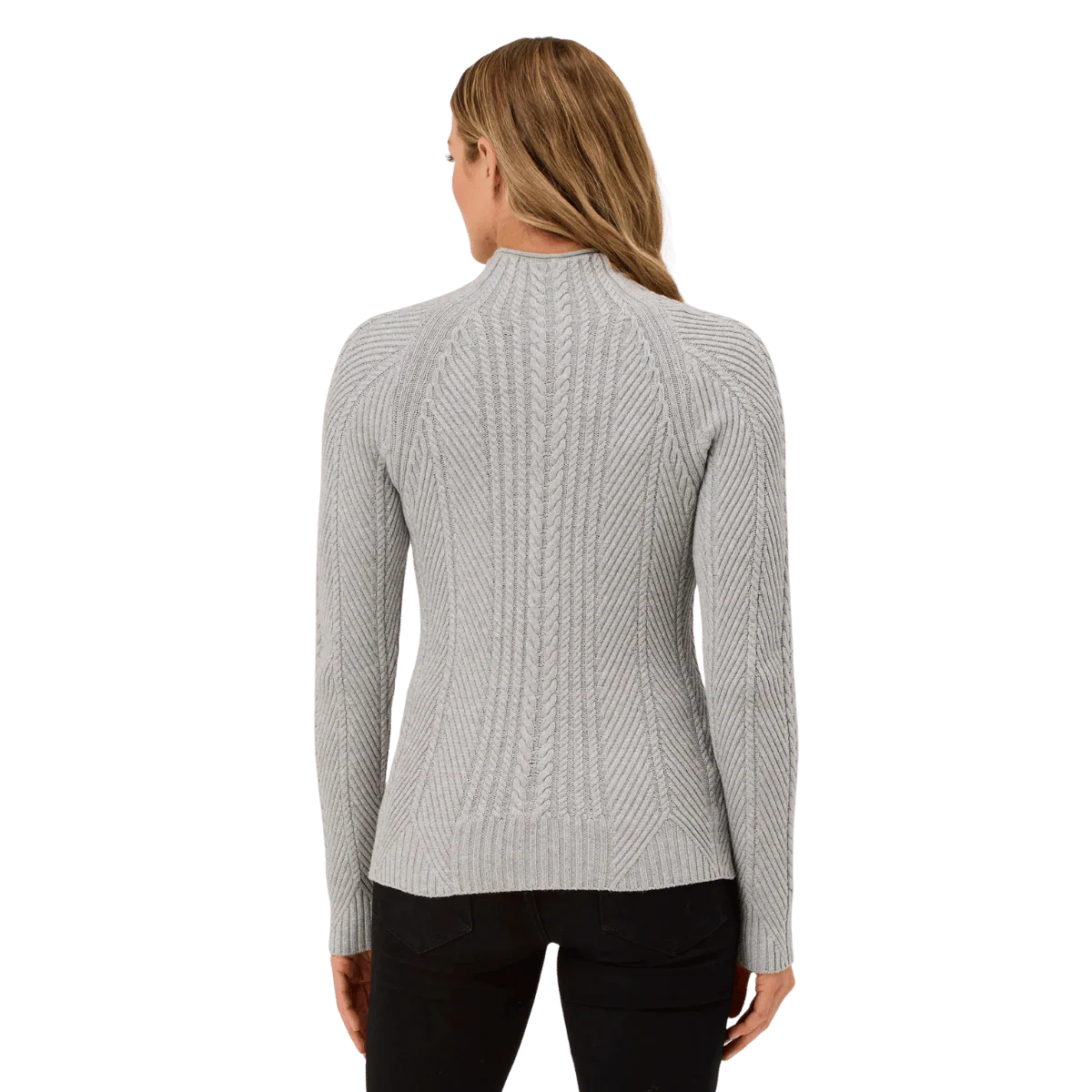 KRIMSON KLOVER WOMEN'S LYDIA MOCKNECK SWEATER - SILVER - Image 3