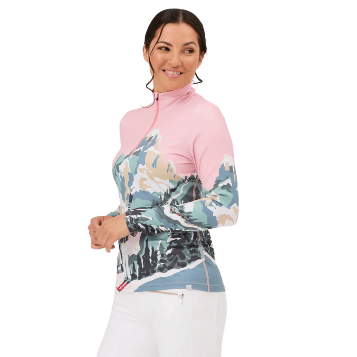 KRIMSON KLOVER WOMEN'S SKI POWER 1/4 ZIP BASELAYER TOP - MULTI - Image 3