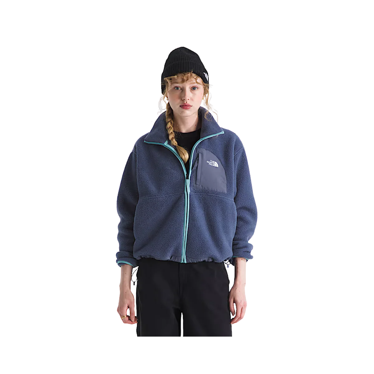 NORTHFACE WOMEN'S YUMIORI OFF PEAK RELAXED FIT FULL ZIP JACKET - LUNAR BLUE/TWILIGHT GALAXY