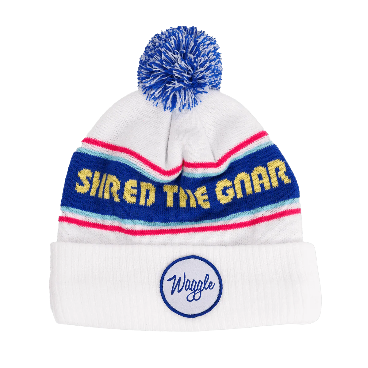 WAGGLE SHRED THE GNAR POM BEANIE
