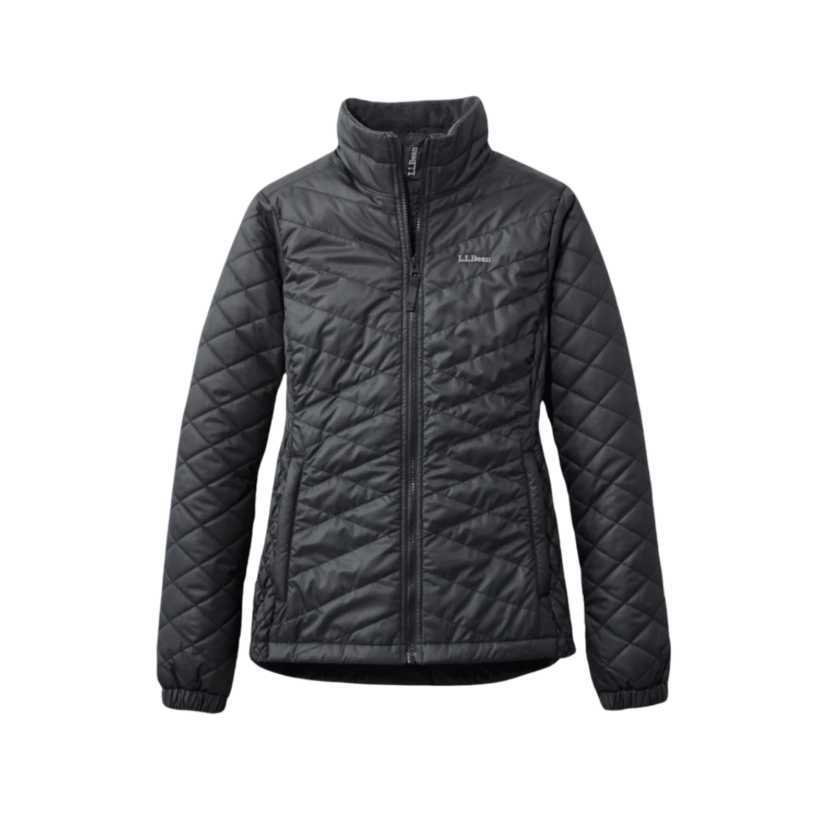 L.L. BEAN WOMEN'S FLEECE-LINED WINTER JACKET WITH PRIMALOFT INSULATION -BLACK
