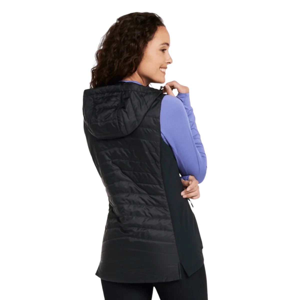 L.L. BEAN WOMEN'S PRIMALOFT PACKAWAY LONG VEST - MIDNIGHT BLACK - Image 3