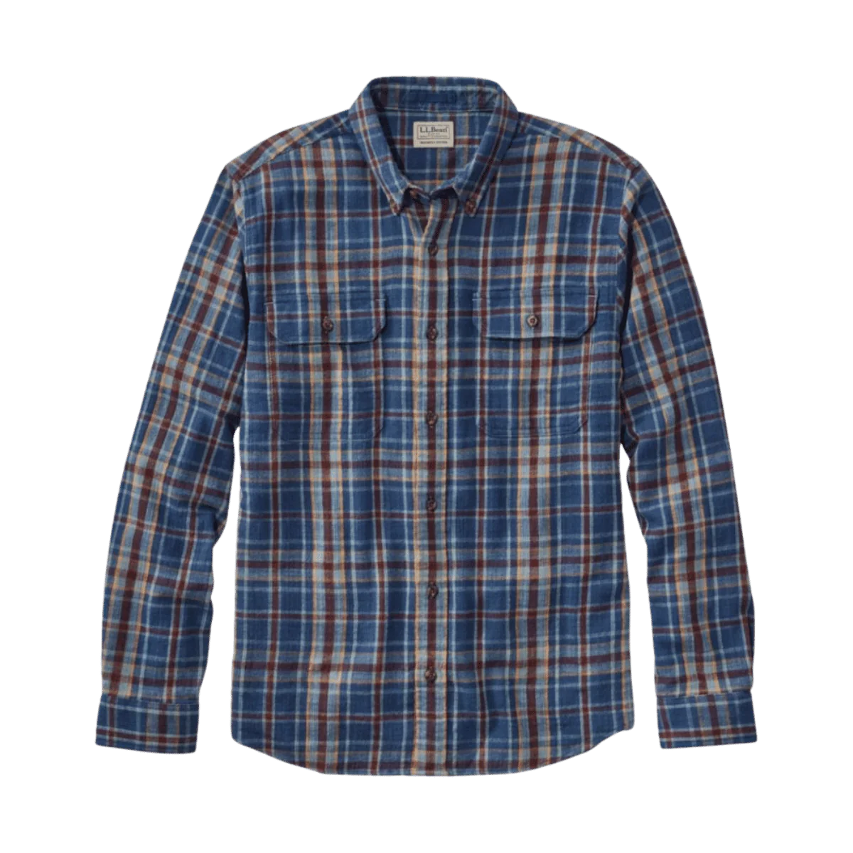 L.L. BEAN 1912 FIELD FLANNEL SHIRT REG - MARINER BLUE