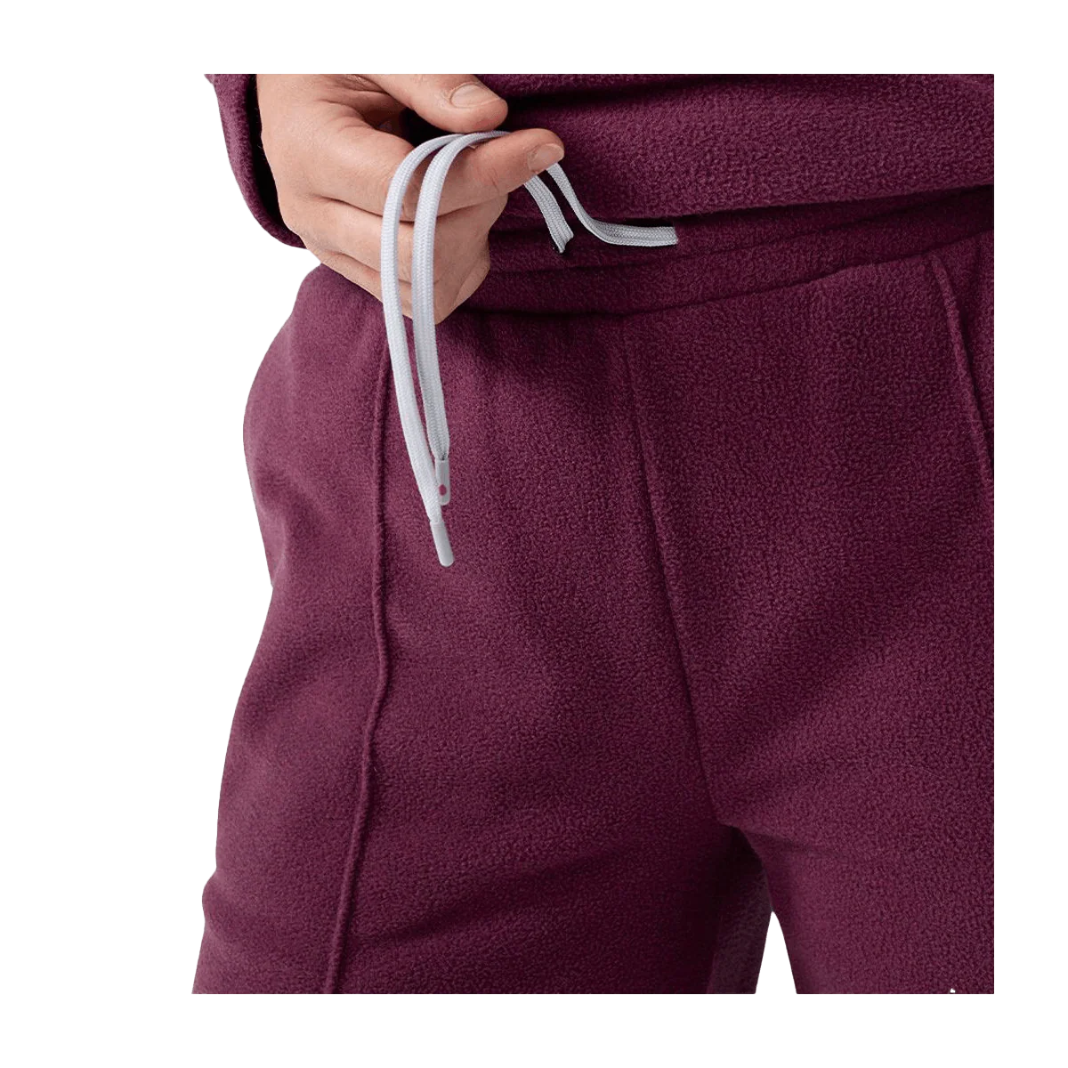STIO WOMEN'S TURPIN FLEECE WIDE CROP PANT - AUBERGINE - Image 4