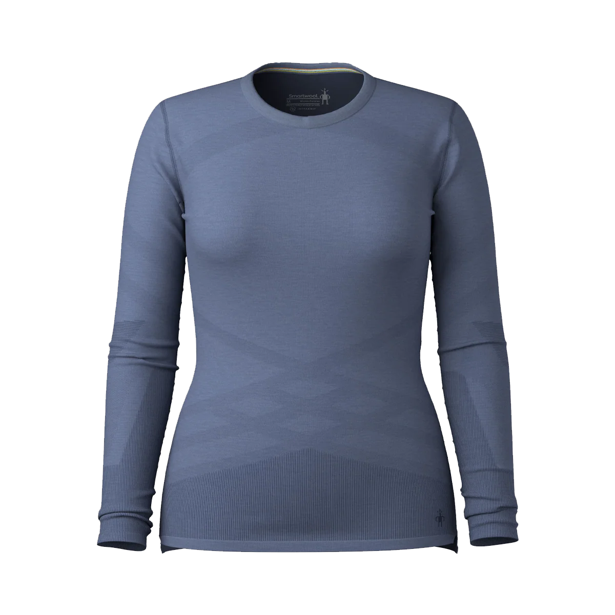 SMARTWOOL WOMEN'S INTRAKNIT BASE LAYER CREW - NIGHTFALL BLUE DEEP NAVY