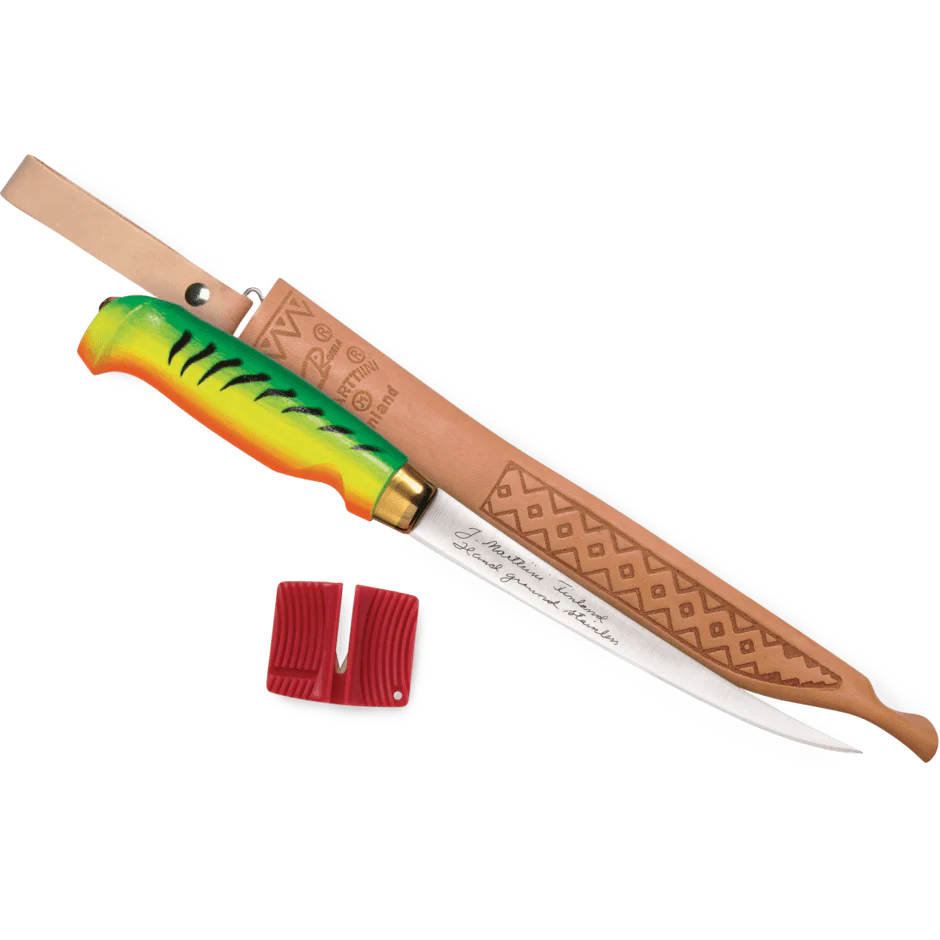RAPALA FISH'N FILLET KNIFE+SHARPENER 6IN FIRETIGER
