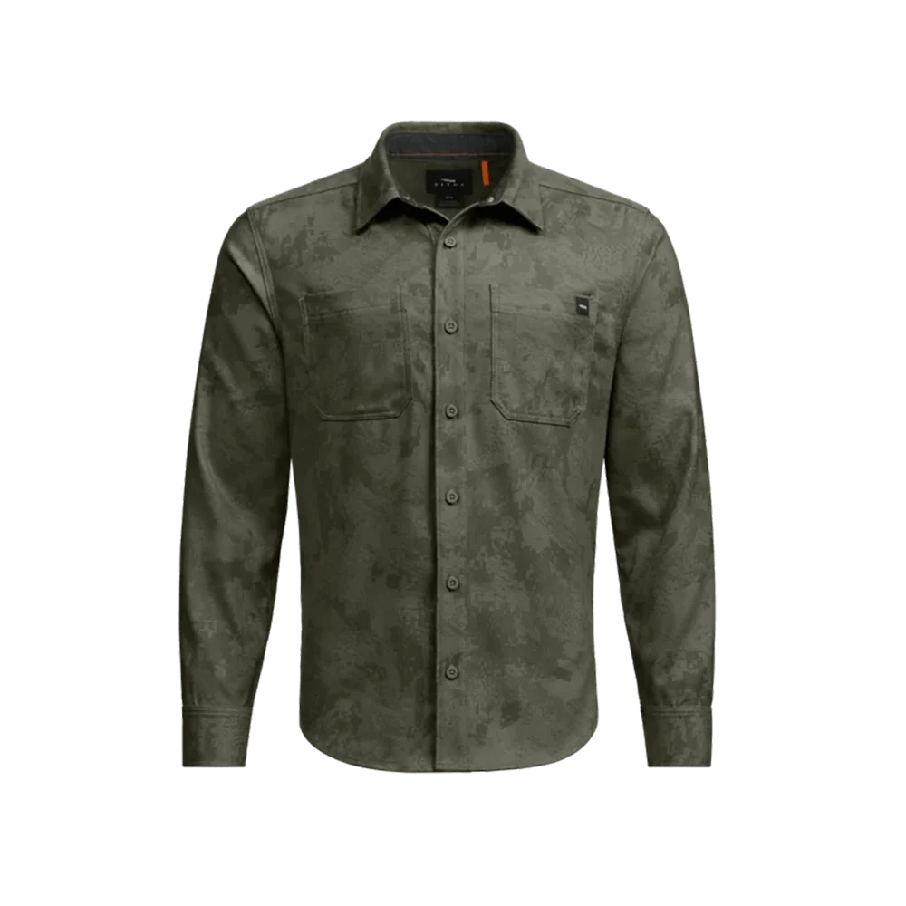 SIKTA BRIDGER CAMO LS FLANNEL SHIRT - HEMLOCK GREEN CAMO