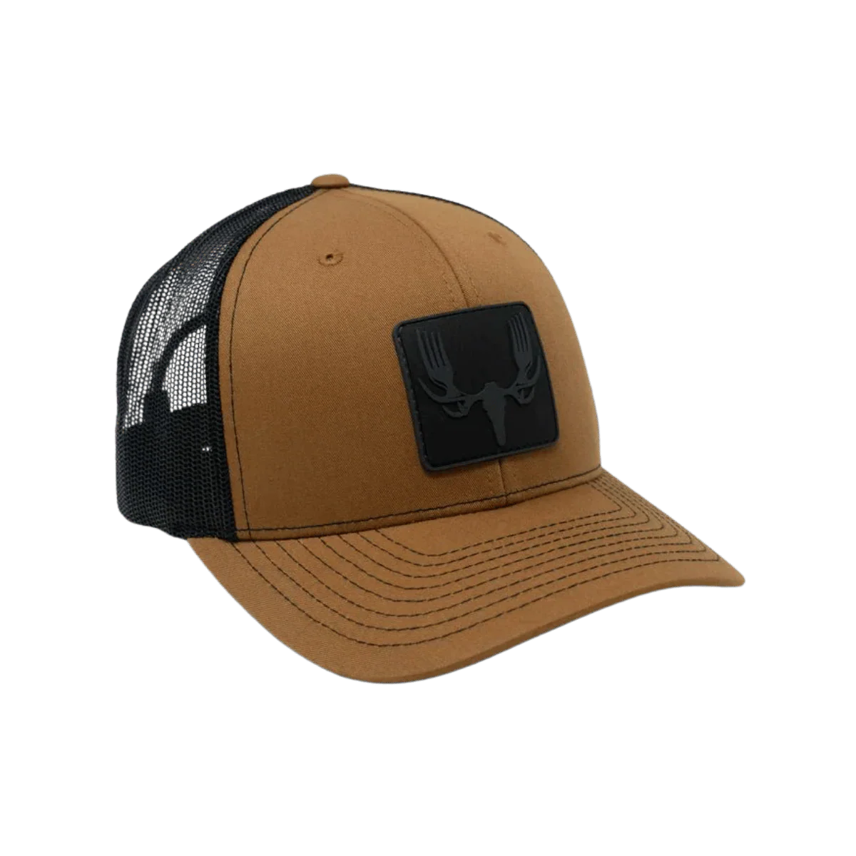MEATEATER BRAND TECH PATCH TRUCKER HAT - CAMEL/BLACK