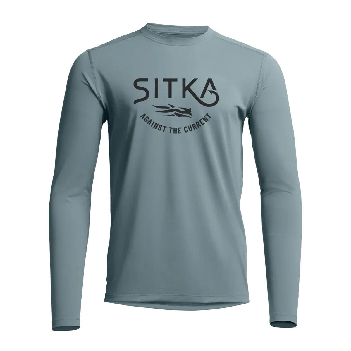 SITKA RADIANT GRAPHIC LS CREW - GRAVEL BLUE HOOKED