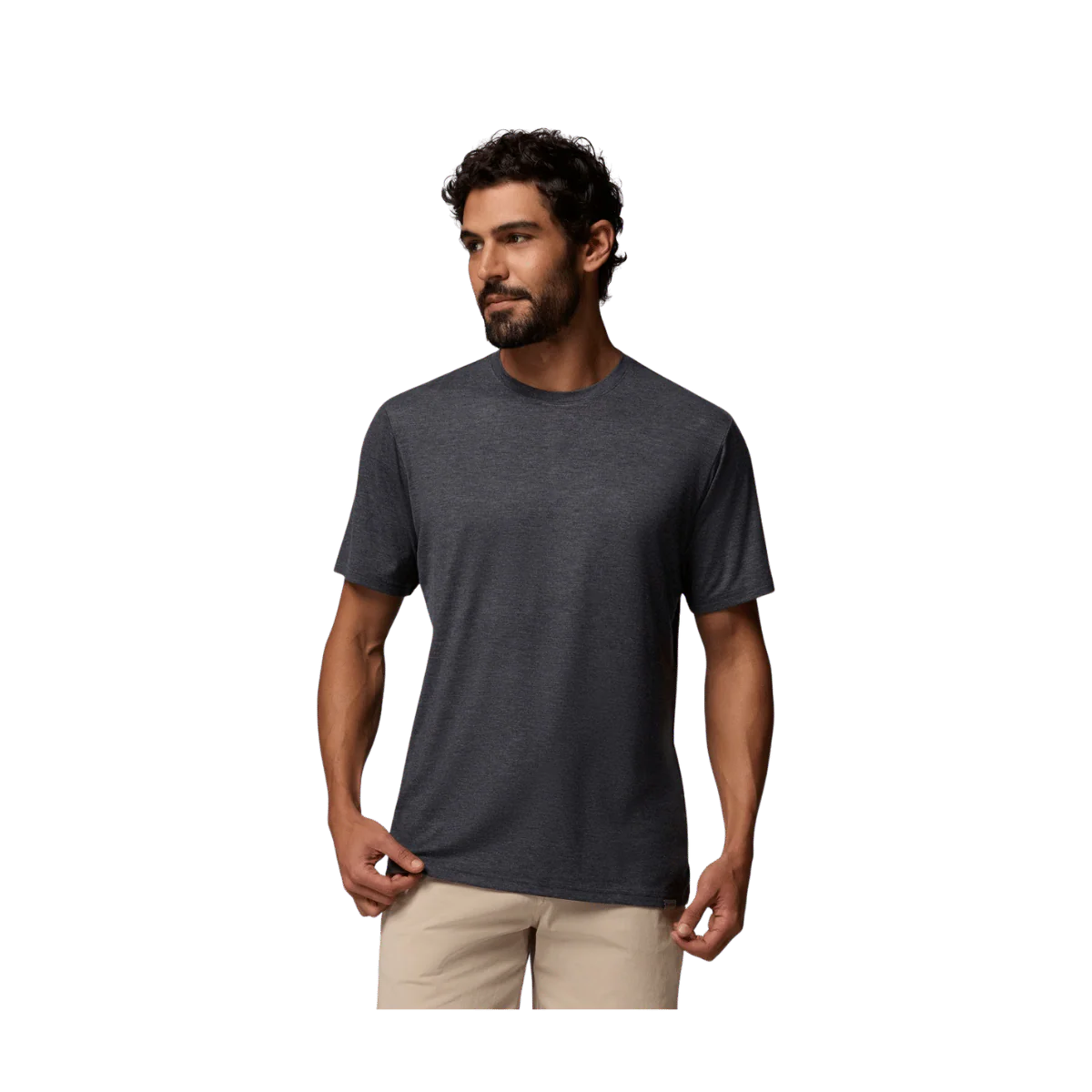 COLUMBIA MEN'S CSC SOFT STRETCH SS TEE - SHARK HEATHER