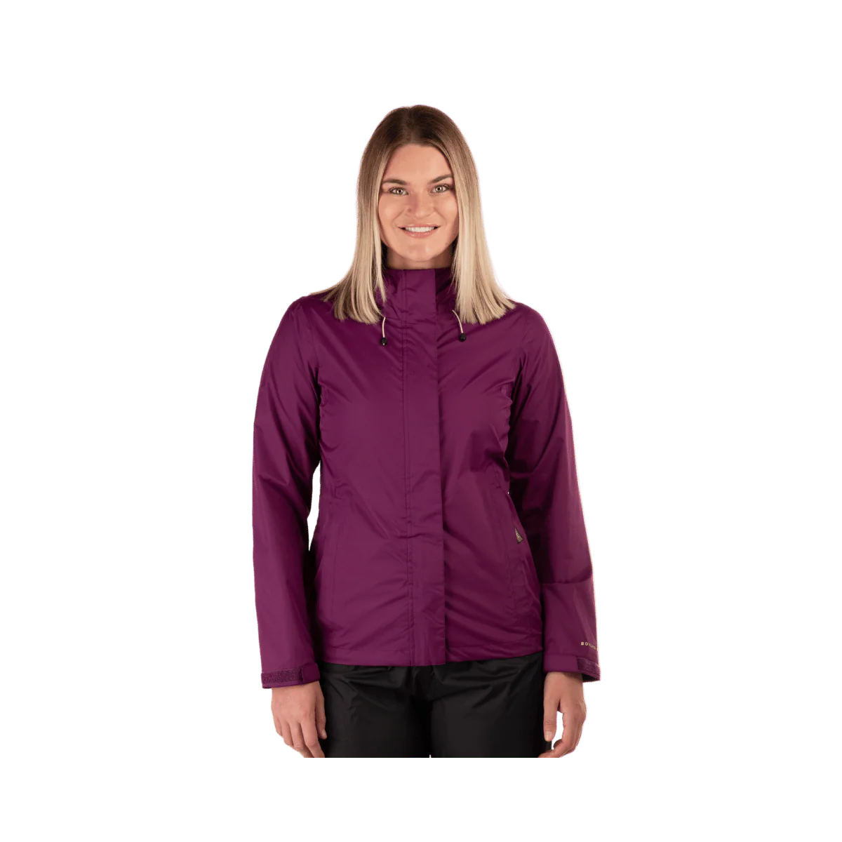 BOULDER GEAR WOMEN'S STRATUS RAIN JACKET - CABERNET