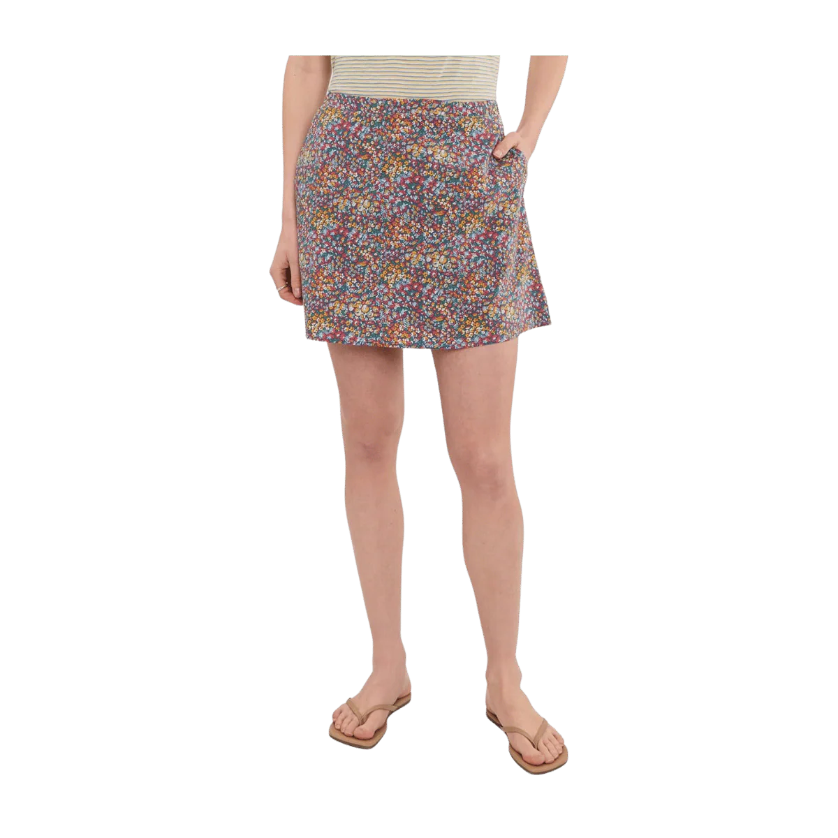 TOAD + CO WOMEN'S SUNKISSED WEEKEND SKORT - PACIFIC BLUE PRINT