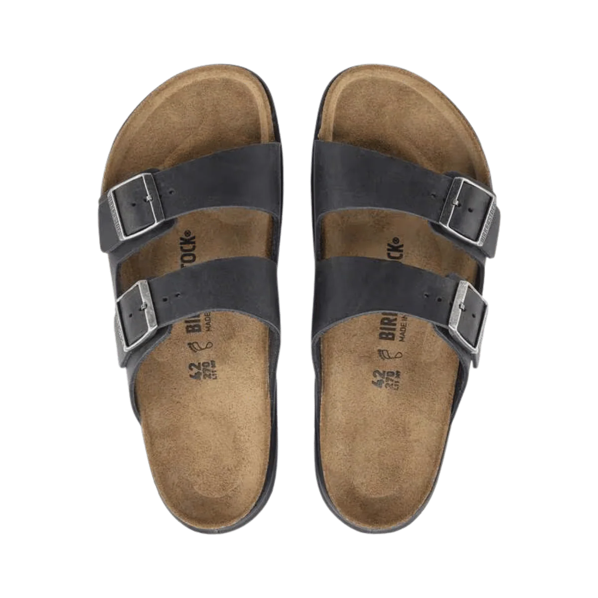 BIRKENSTOCK MEN'S ARIZONA CROSS TOWN - REGULAR - ARTIC OLD BLACK - Image 2