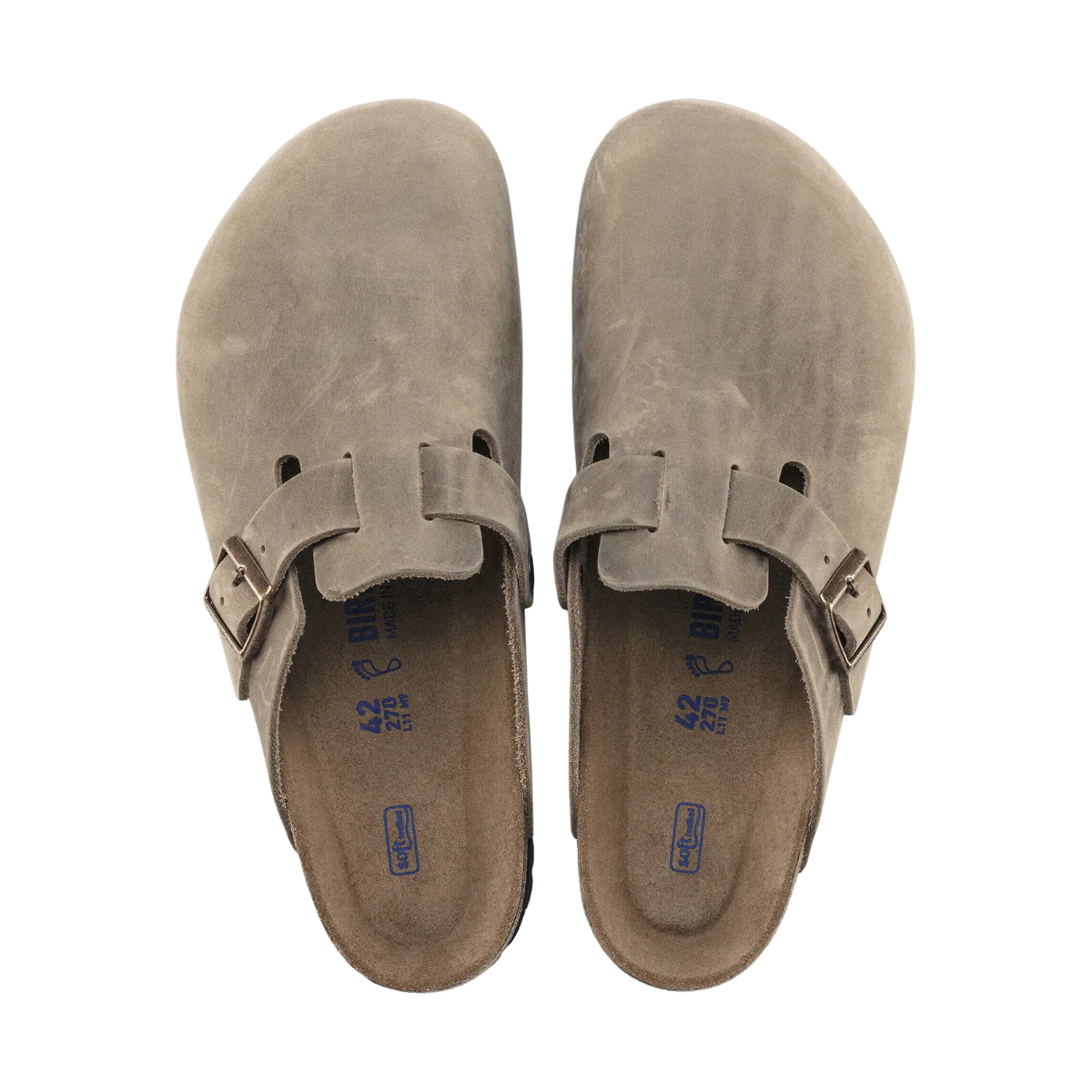 BIRKENSTOCK MEN'S BOSTON SFB FL CLOGS - REGULAR - TOBACCO BROWN