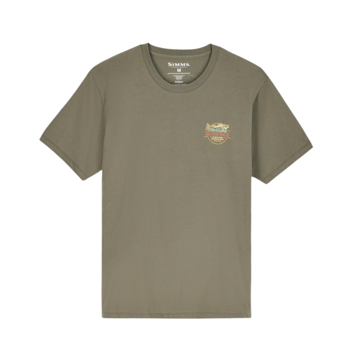 SIMMS MEN'S NEON DRAFT T-SHIRT - ARMY GREEN