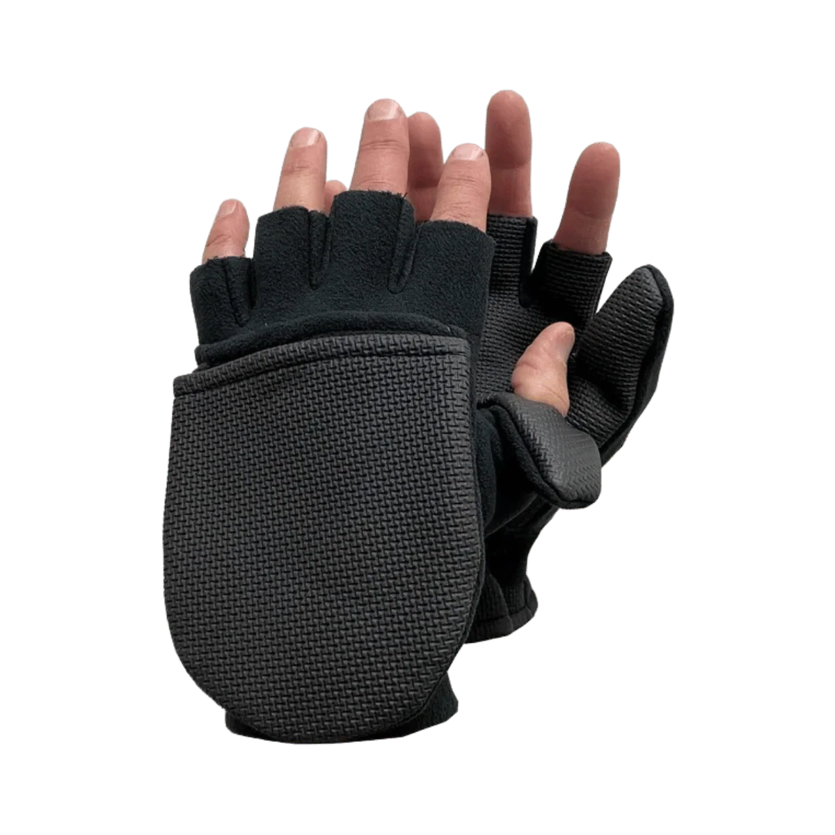 GLACIER OUTDOOR ALASKA RIVER GLOVE-FLIP MITT WINDPROOF - BLACK