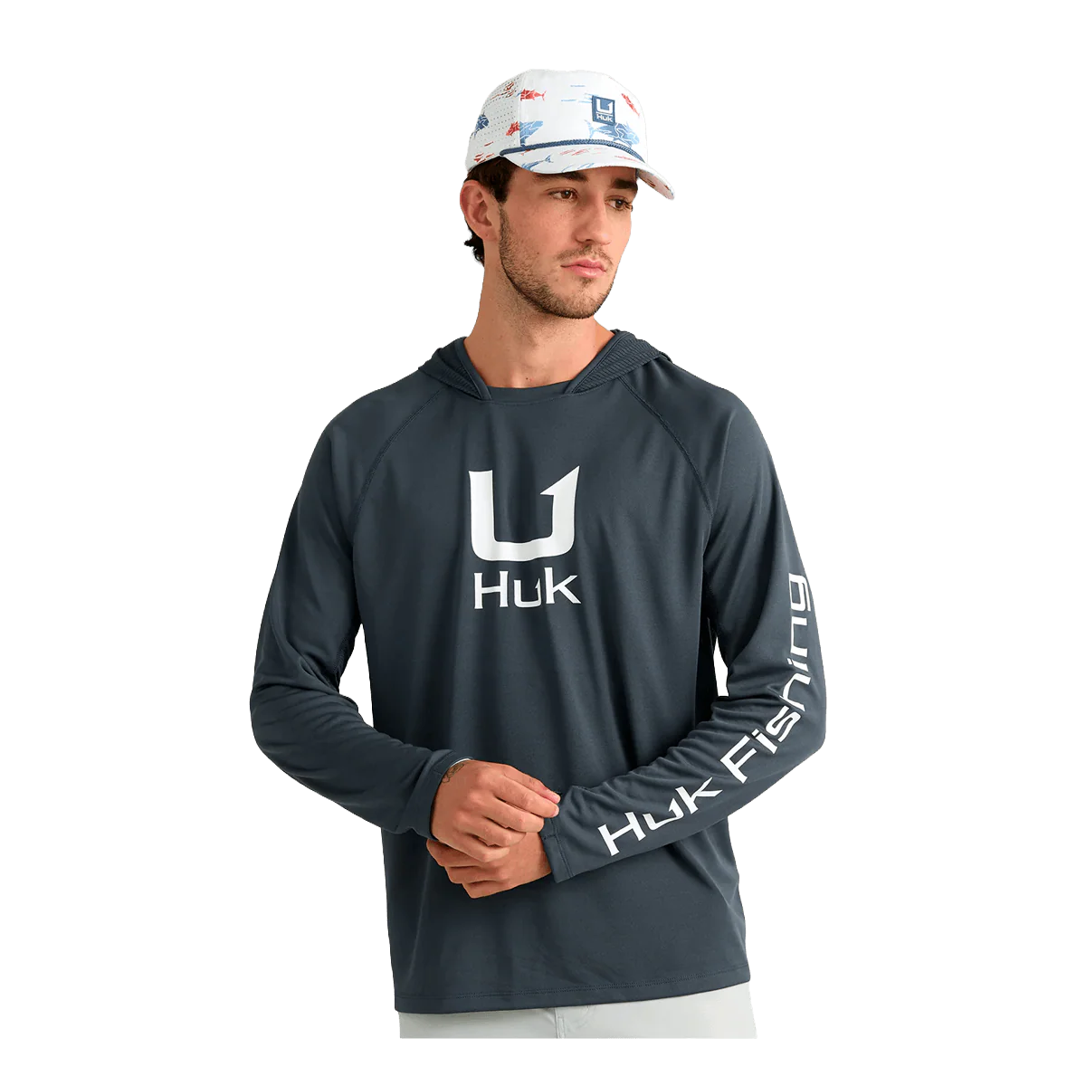 HUK ICON PERFORMANCE HOODIE - SEA STORM