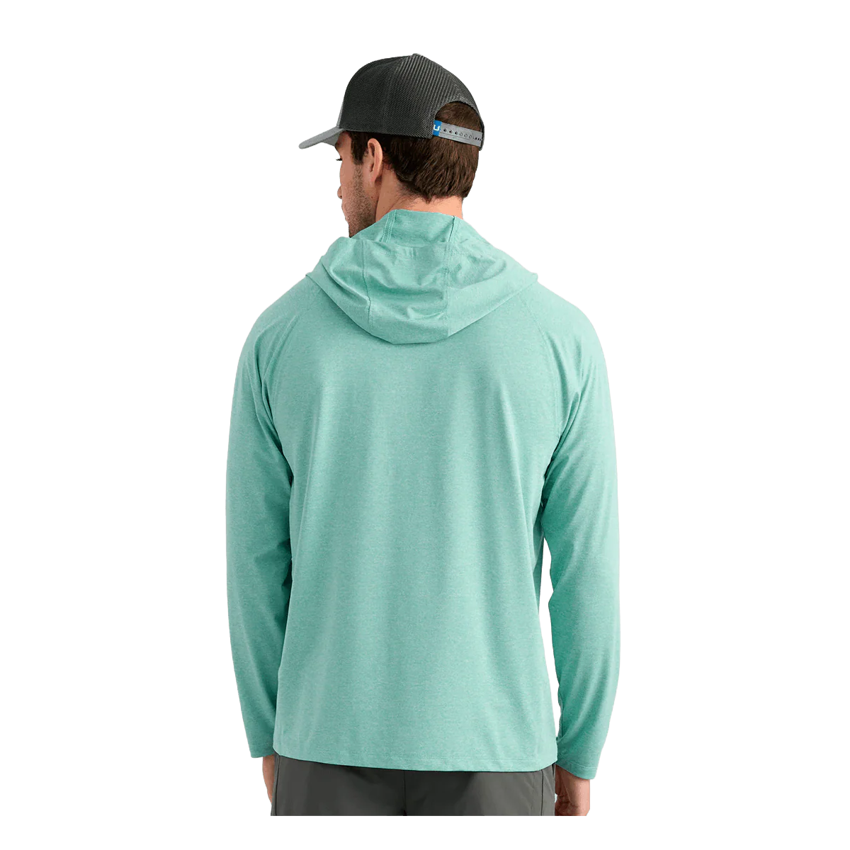 HUK AIRWEIGHT L/S HOODIE - MARINE BLUE HEATHER - Image 2