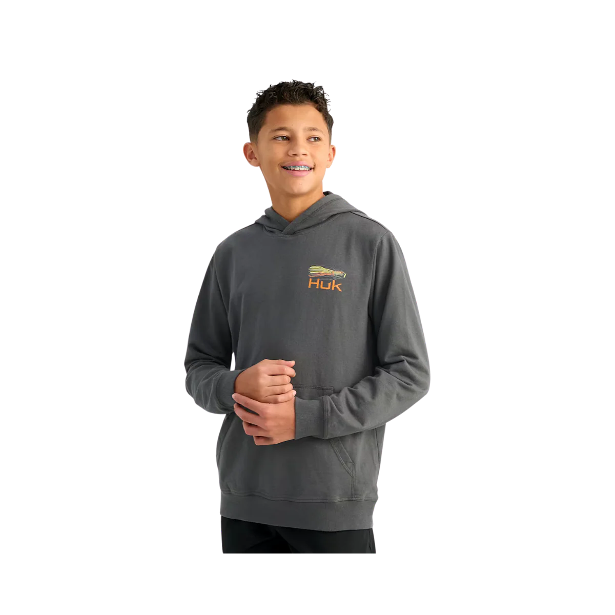 HUK YOUTH FAST BADGE TERRY HOODIE