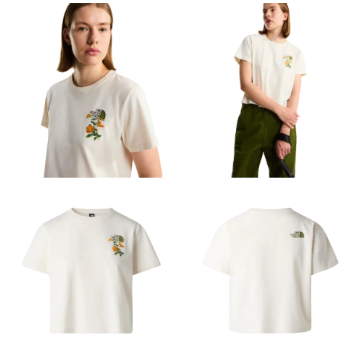 NORTH FACE WOMENS FLORA EMBRO REG S/S TEE