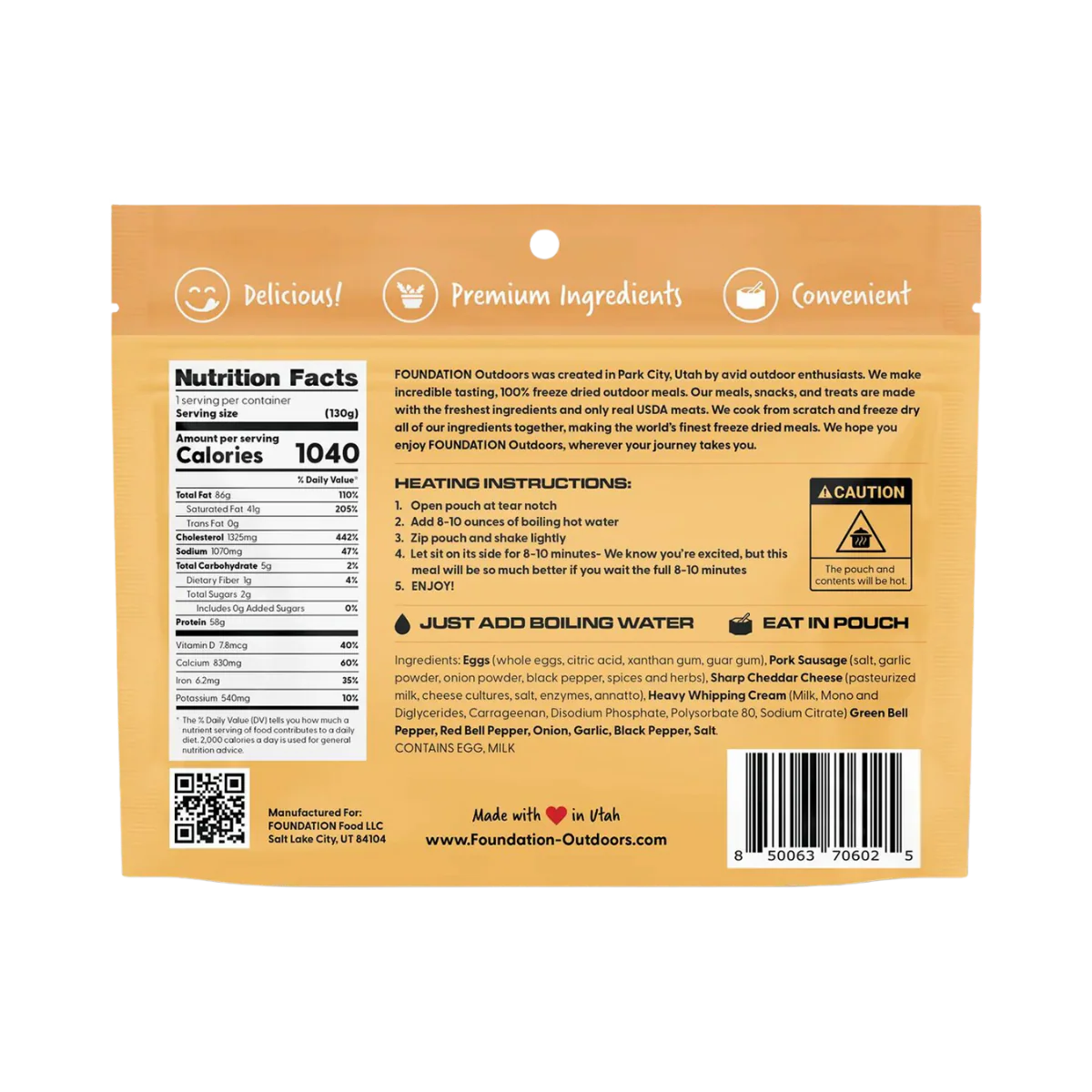 FOUNDATION OUTDOORS RISE AND SHINE BREAKFAST MEAL - Image 2