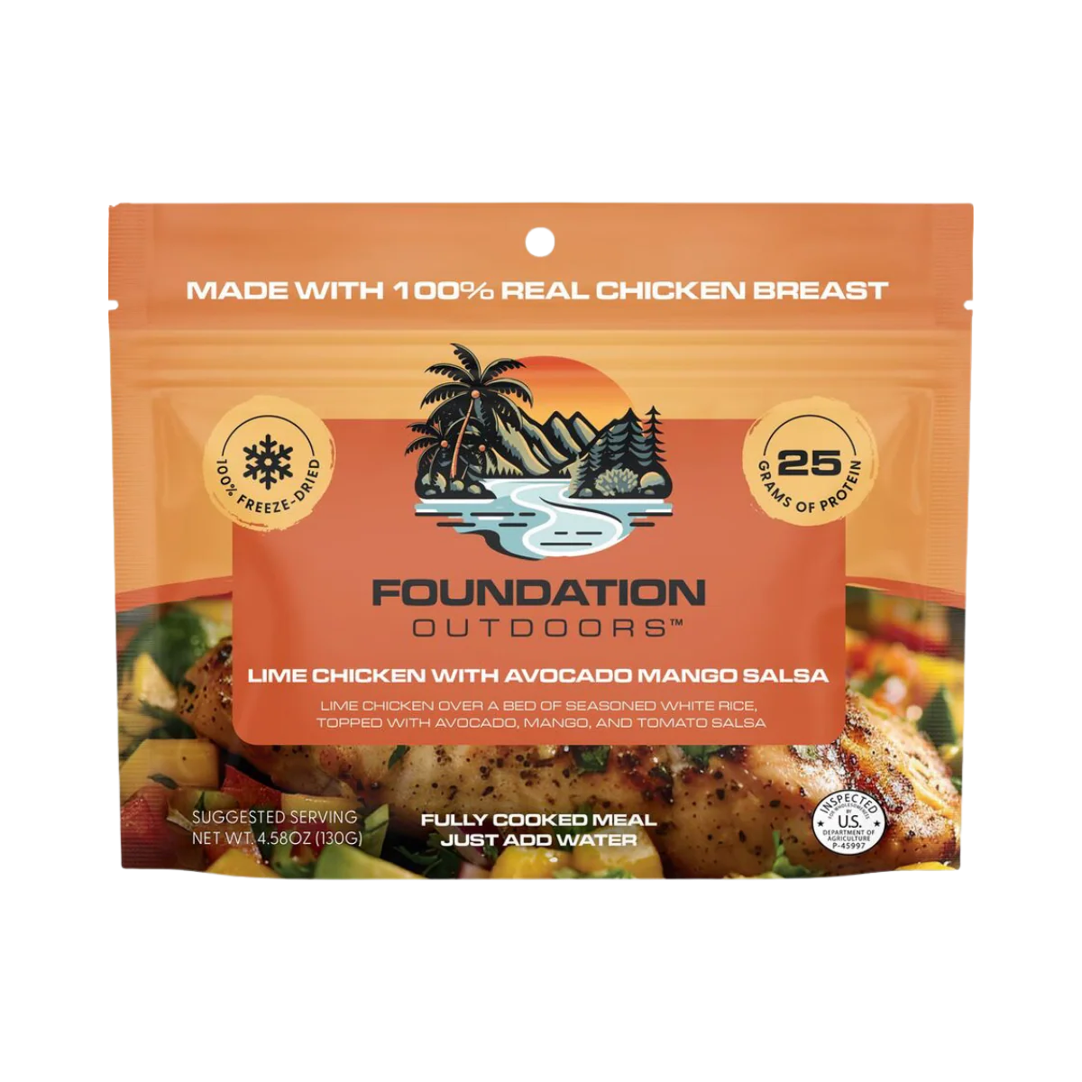FOUNDATION OUTDOORS LIME CHICKEN W/AVOCADO MEAL