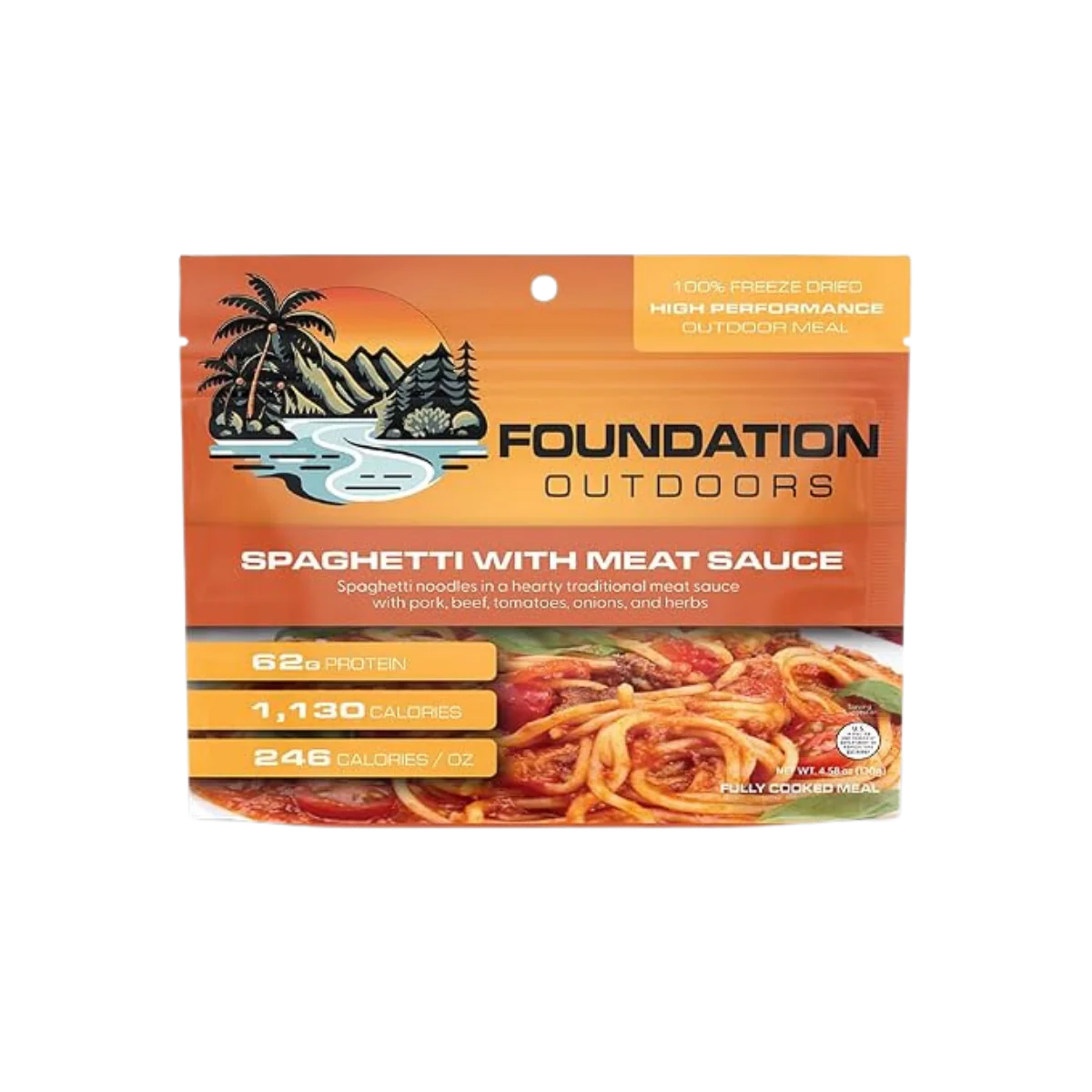 FOUNDATION OUTDOORS SPAGHETTI W/ MEAT SAUCE MEAL
