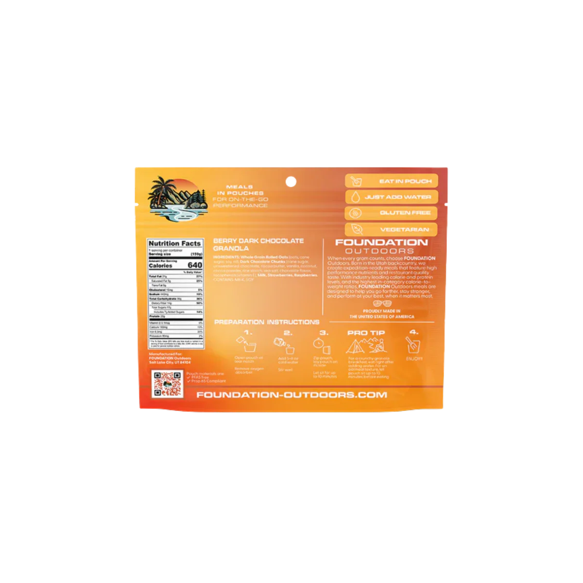 FOUNDATION OUTDOORS BERRY DARK CHOCOLATE GRANOLA - Image 2