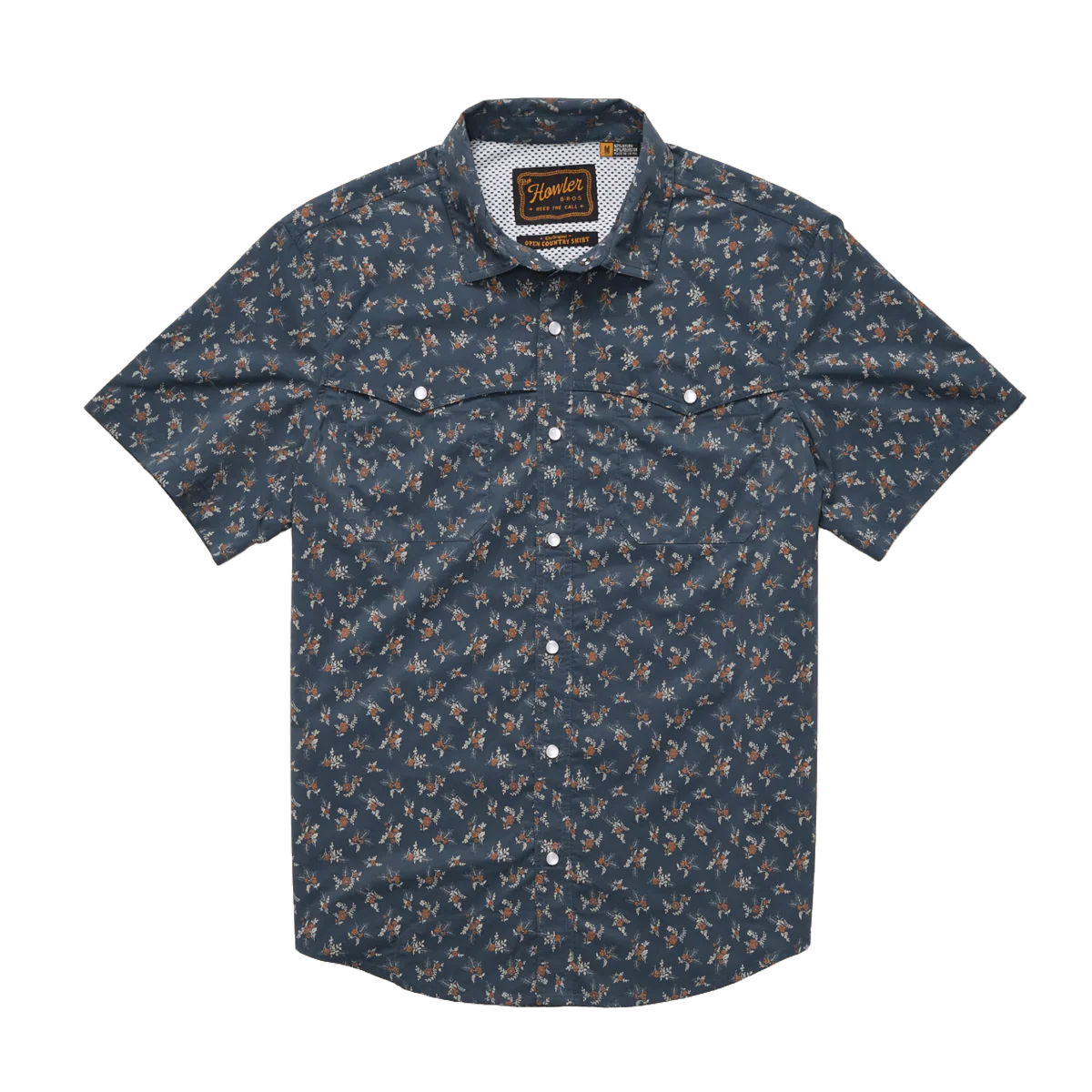 HOWLER BROTHERS OPEN COUNTRY TECH SHIRT - RANCHER FLORAL DARK SLATE