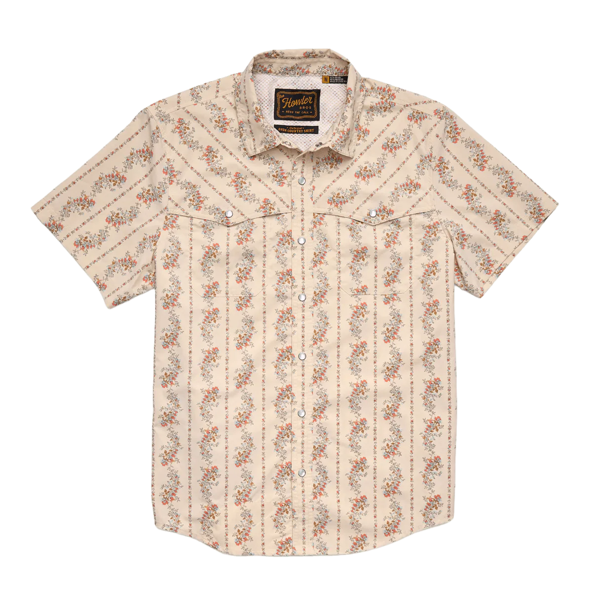 HOWLER BROTHERS OPEN COUNTRY TECH SHIRT - NATURAL