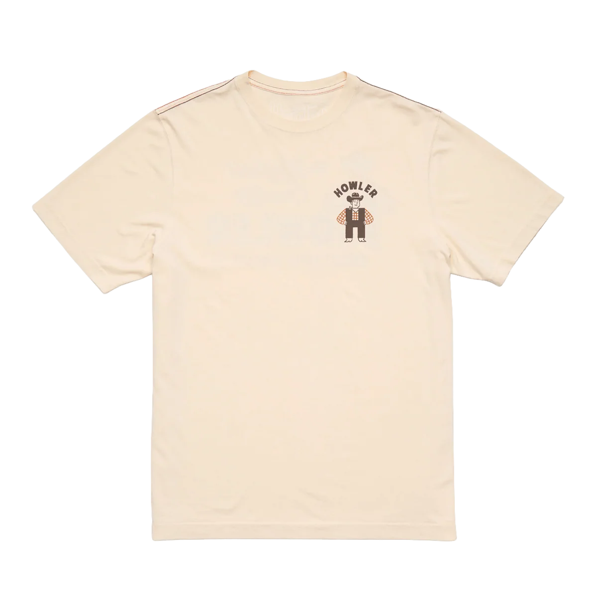 HOWLER BROTHERS H-MAN WESTERN WEAR COTTON T-SHIRT - NATURAL