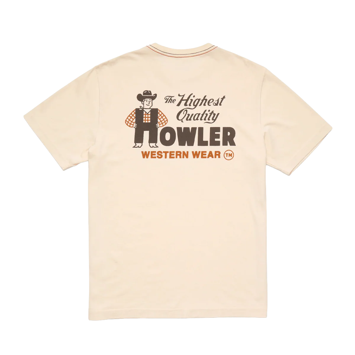 HOWLER BROTHERS H-MAN WESTERN WEAR COTTON T-SHIRT - NATURAL - Image 2