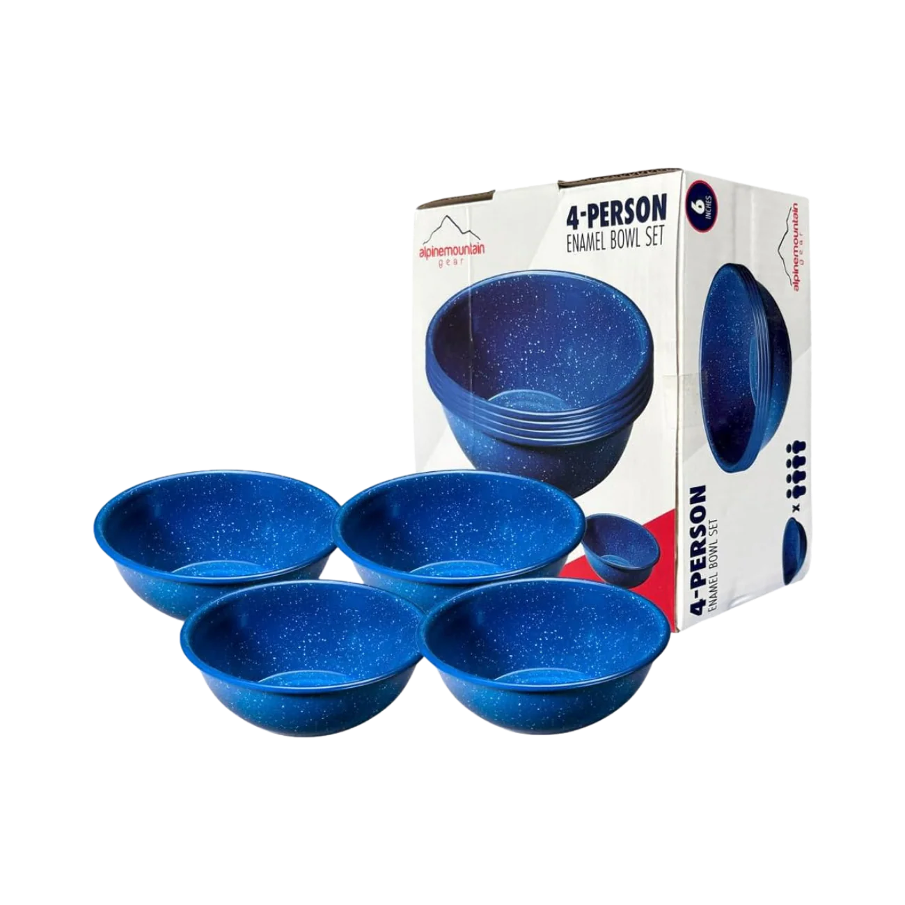 CADDIS 4 PACK ENAMEL BOWL