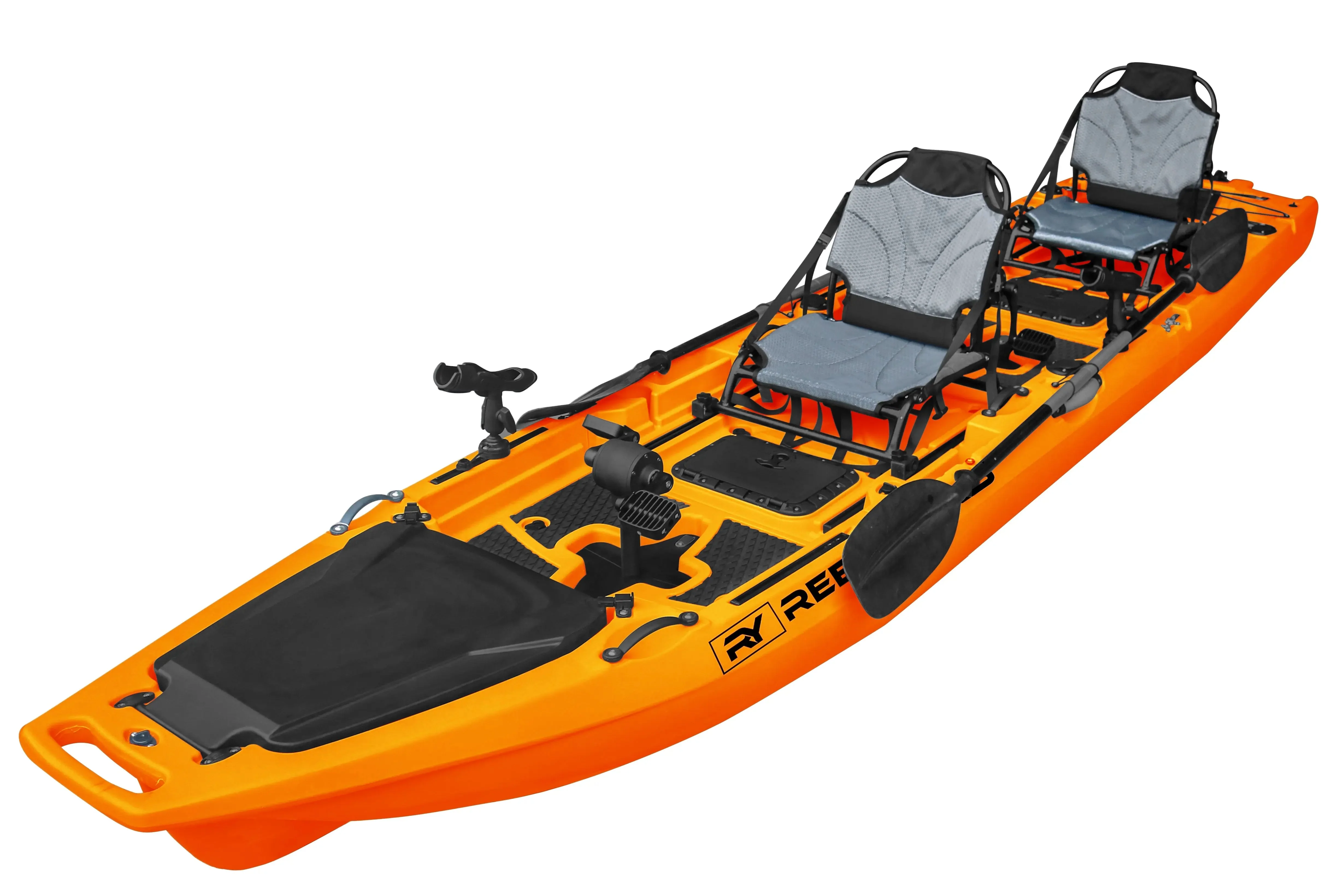 ReelYaks 13.8ft Rocket Propeller Drive Tandem & Solo Modular Fishing Kayak | Propeller Drive | 550lbs Capacity | 3 Piece - Image 4