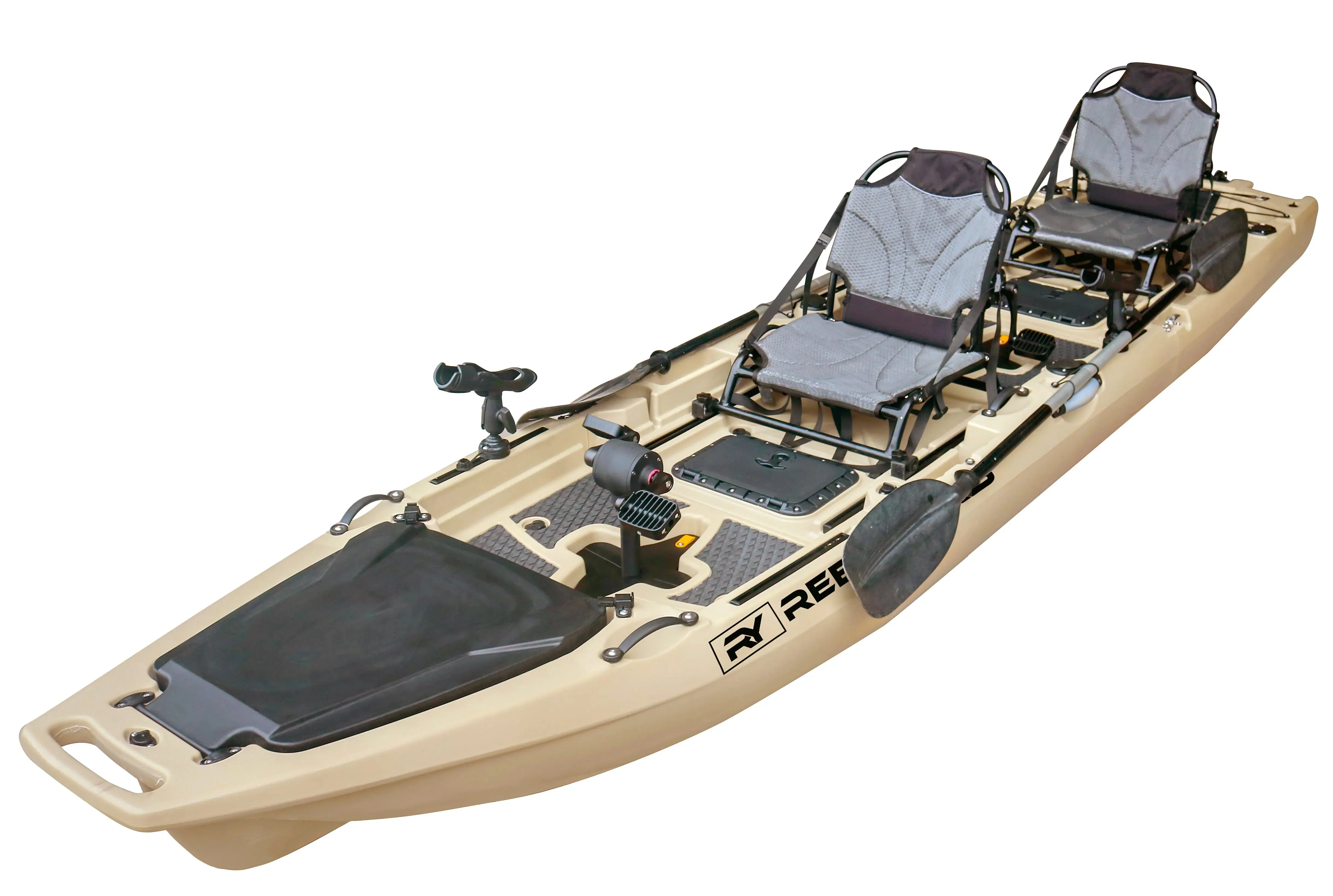 ReelYaks 13.8ft Rocket Propeller Drive Tandem & Solo Modular Fishing Kayak | Propeller Drive | 550lbs Capacity | 3 Piece - Image 6