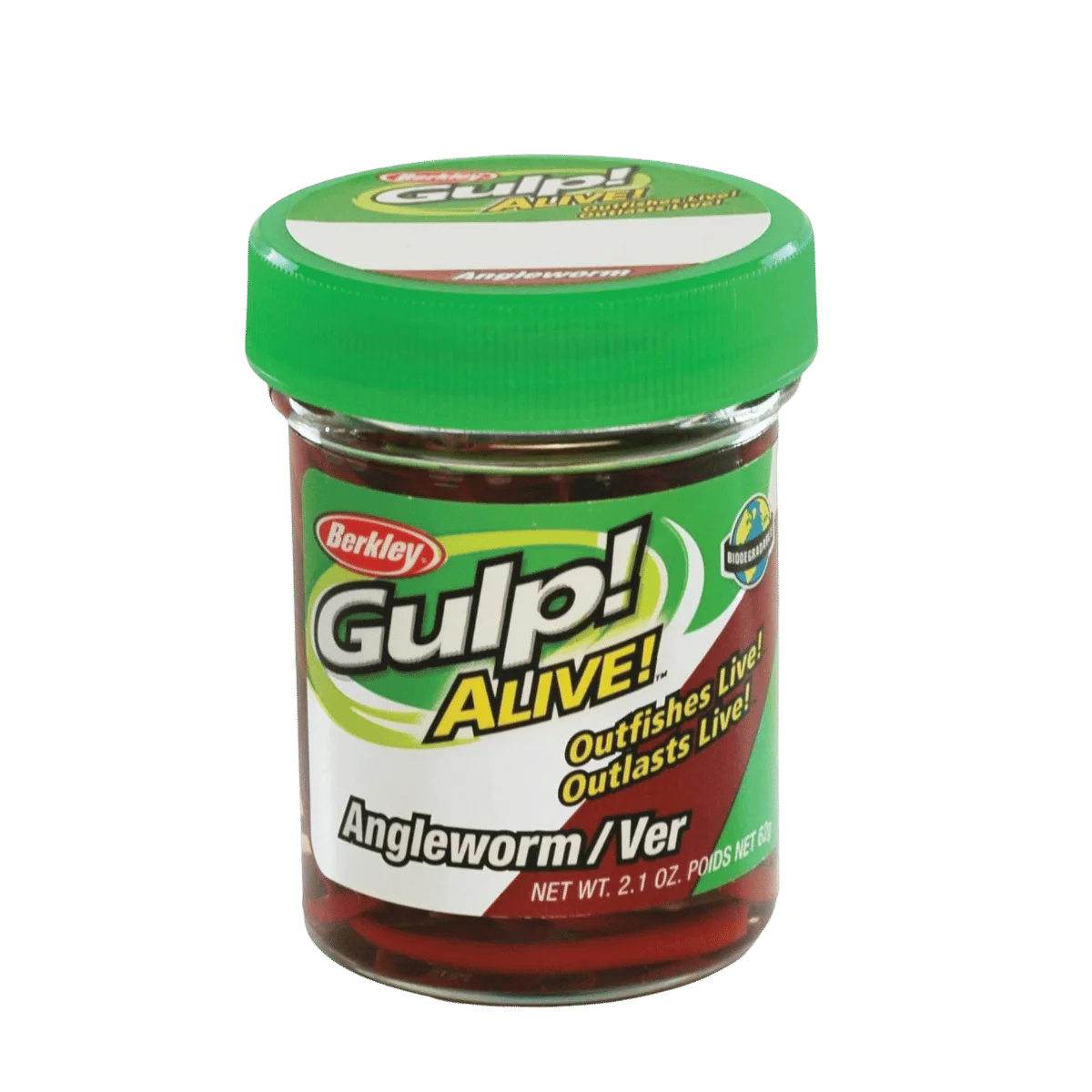 BERKLEY GULP ALIVE ANGLE WORM 1IN RED WIGGLER - Image 3