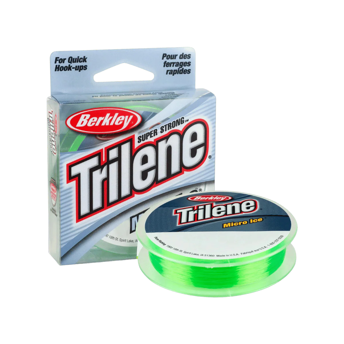 BERKLEY TRILENE MICRO ICE FISHING LINE 110YDS 04LBS SOLAR