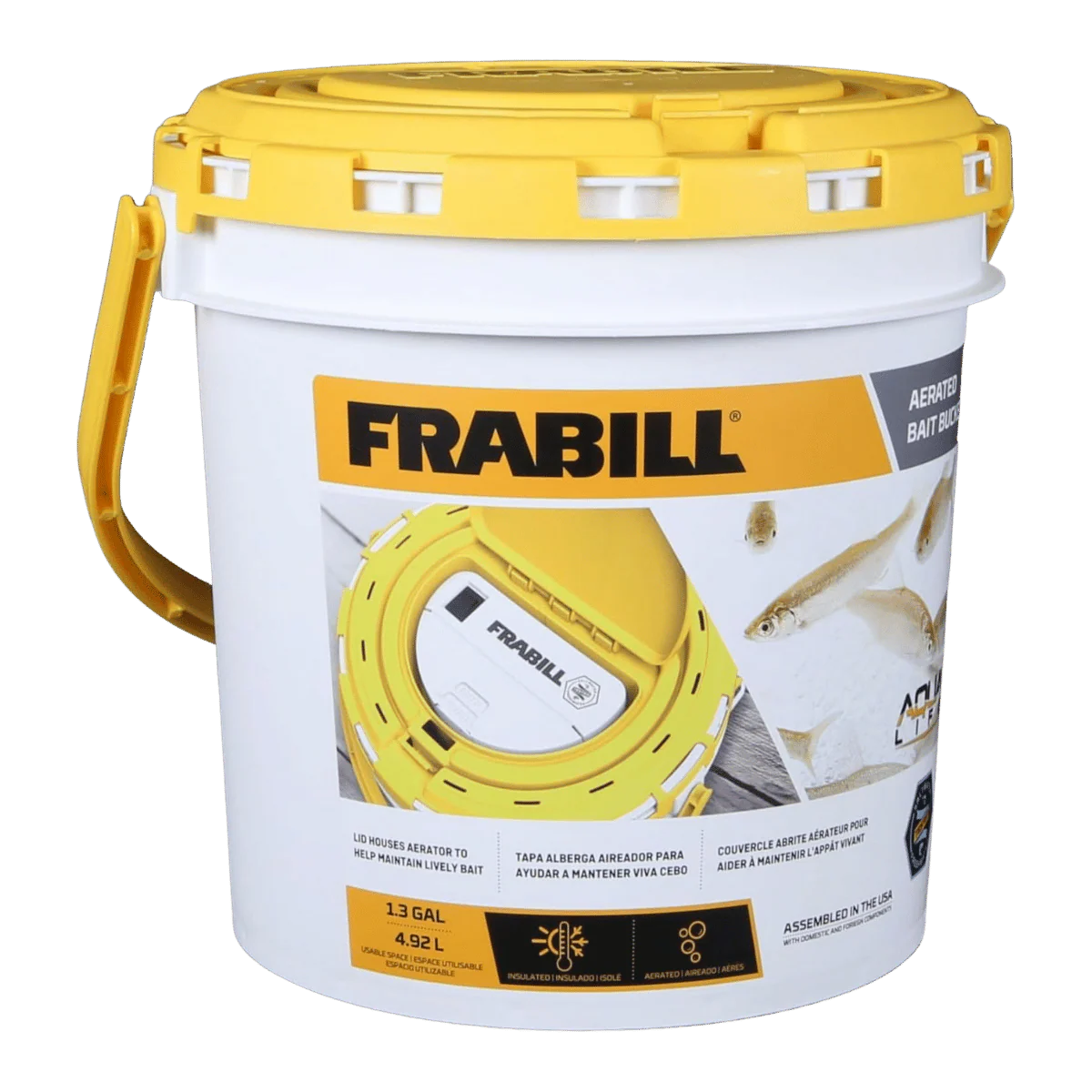 FRABILL AERATED BAIT BUCKET - 1.3 GALLON