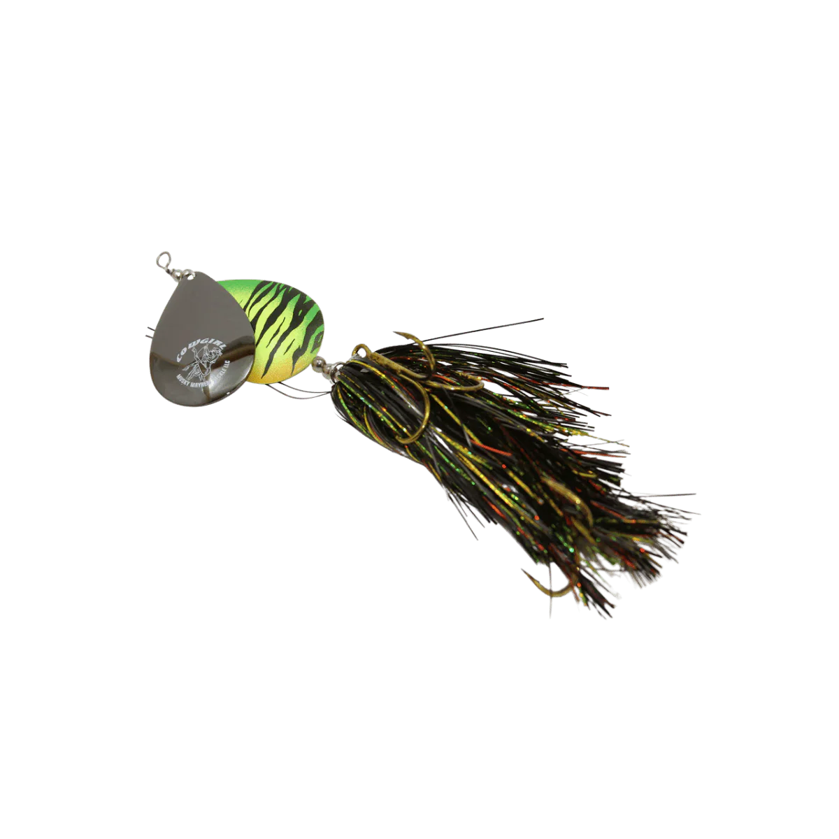 MUSKY MAYHEM TACKLE DOUBLE COWGIRL 10IN BLACKFIRE